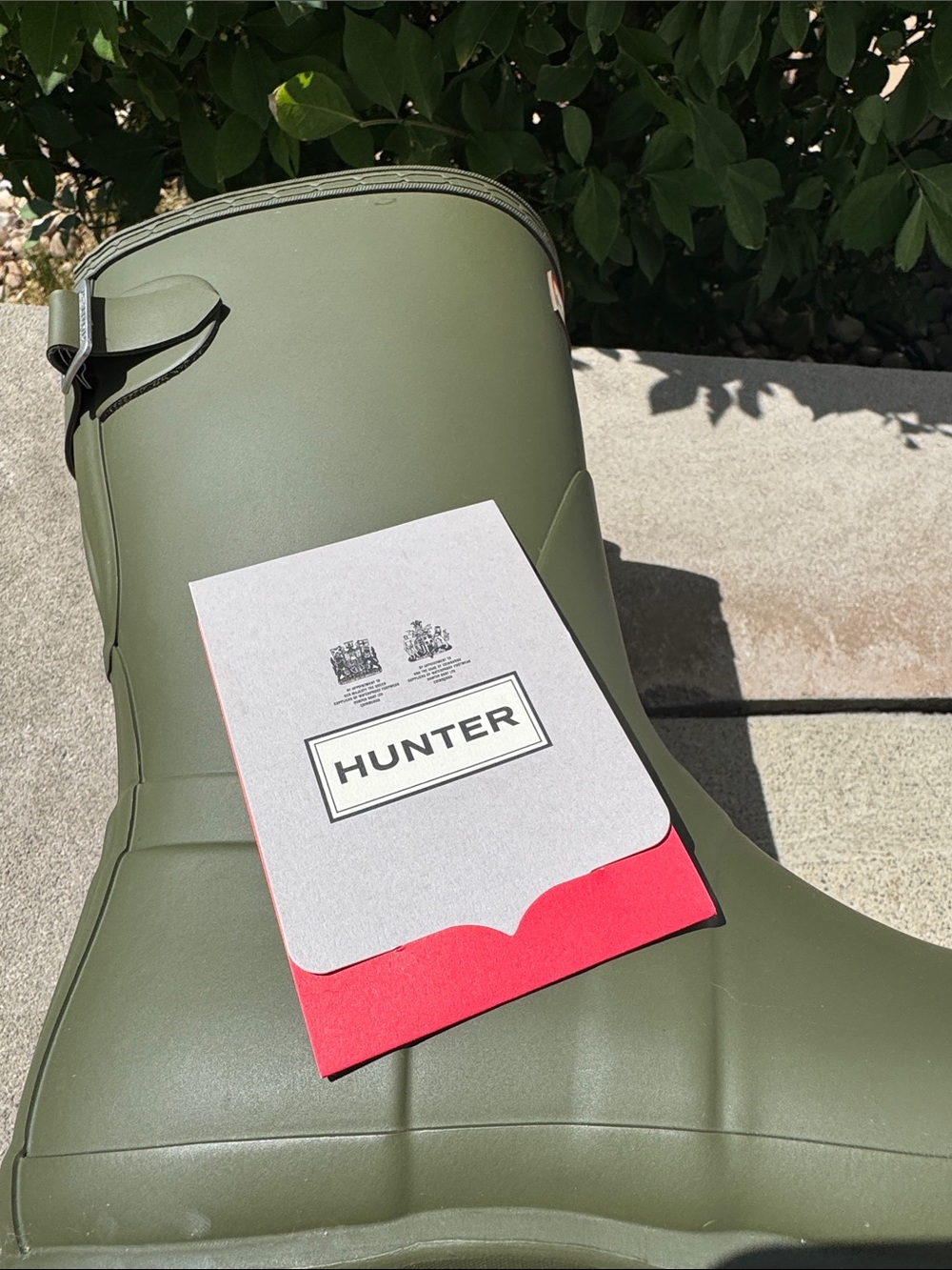 Hunter Olive Rubber Tall Rain Boots - Picture 6 of 6